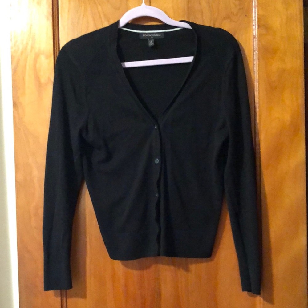 Banana Republic Black VNeck Cardigan